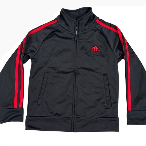 adidas Other - Adidas Youth Athletic Track Jacket Unisex 4T Black/Red Light Comfort Active Wear